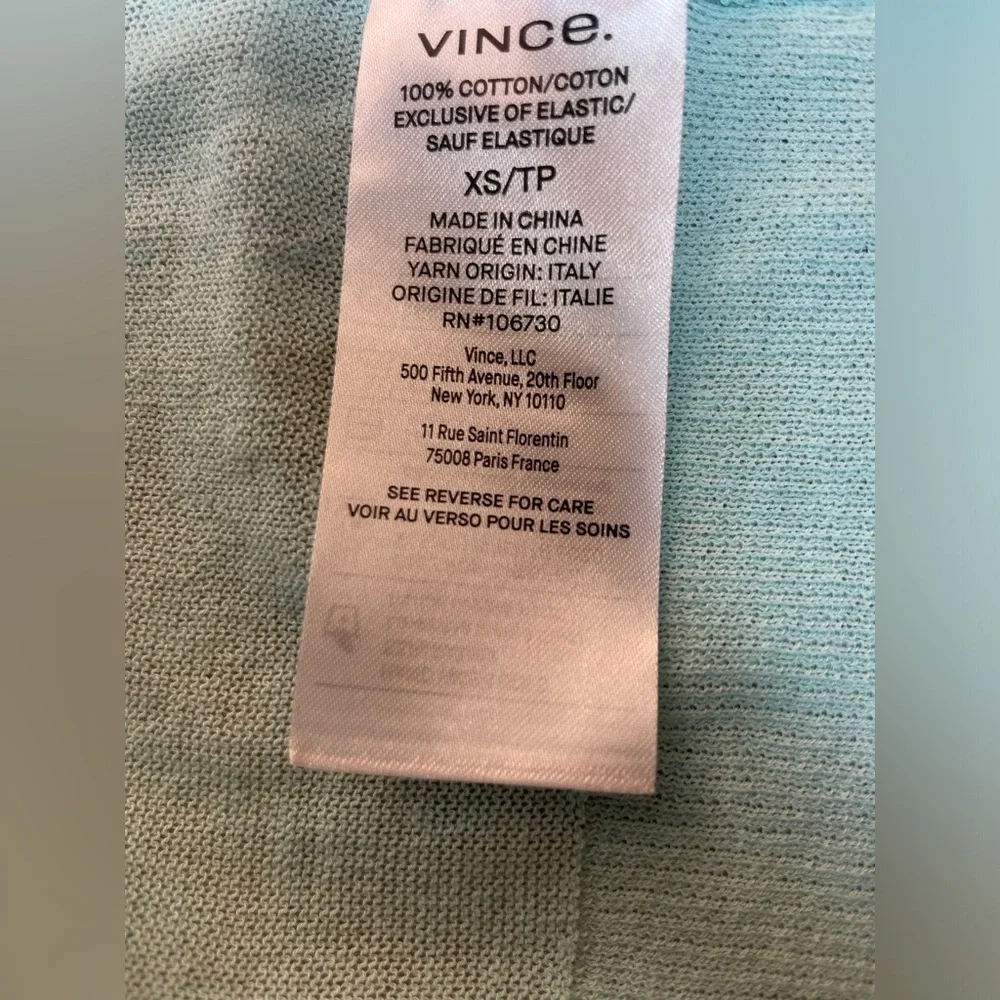 VINCE   100% cotton summer blouse Xs/Tp - Picture 6 of 7